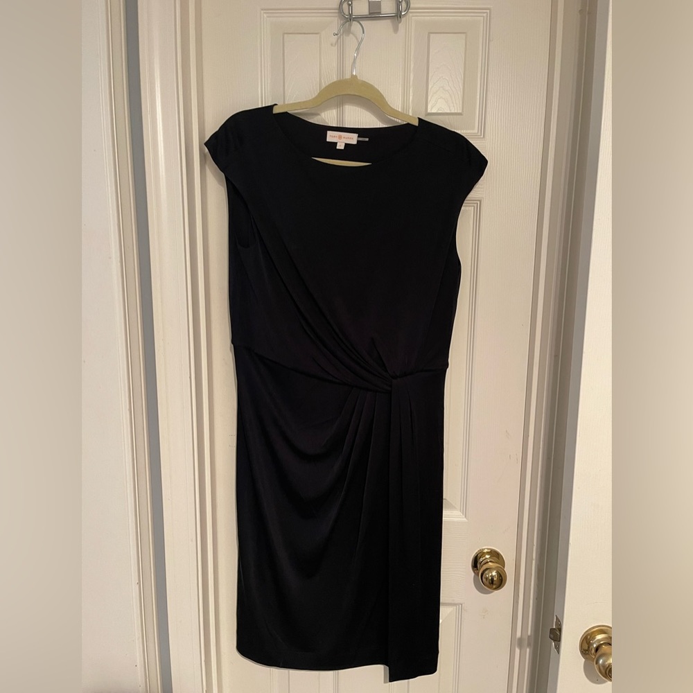 Tory Burch Satin Dress Size Large Black